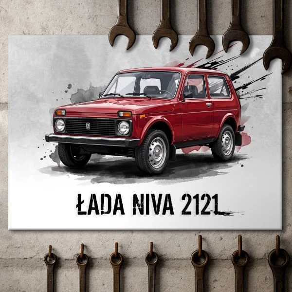 Plakat metalowy Łada NIVA 2121